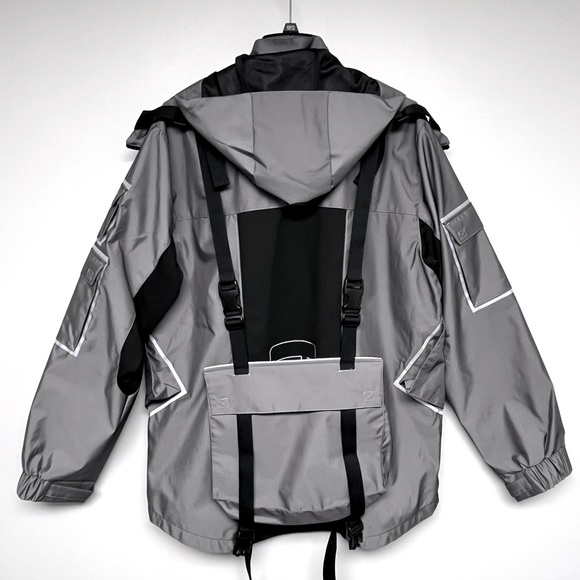 Puma Conqr Full Zip Jacket Mens Black, Silver Casual Athletic Outerwear Size L - Picture 2 of 11